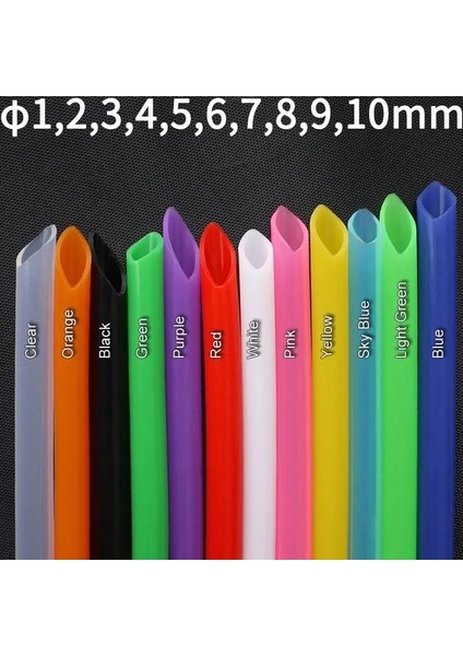 Derin Mavi Tarzı Kimlik 5mm Dış Çap 8mm 1 Metre Id Silikon Tüp Esnek Kauçuk Hortum Gıda Sınıfı Meşrubat Borusu Su Konektörü (Yurt Dışından)