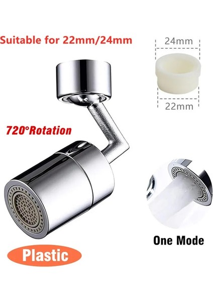 Tek Mod 720 Stili 1080 Dönebilen Genişletici Musluk Püskürtme Kafası mm Evrensel Abs Sıçrama Filtresi Musluk Dokunun Havalandırıcı Mutfak Lavabo Fıskiye Memesi (Yurt Dışından)