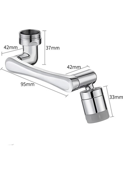Abs Tek Modlu Stil Yeni Evrensel 1080 Rotasyon Genişletici Musluk Püskürtme Kafası Mutfak Banyo Musluk Uzatma Adaptörü Havalandırıcı 2 Mod Musluk Genişletici (Yurt Dışından)
