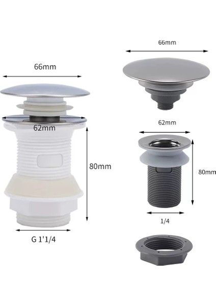 Pp 304 Gri Delik Stili Yeni Pp Havzası Drenaj Banyo Lavabo Pop Up Itin Açık Atık Filtresi Stoper Seti Siyah Lavabo Hortumu Aksesuarı Toilte Yenileme (Yurt Dışından) modelleri