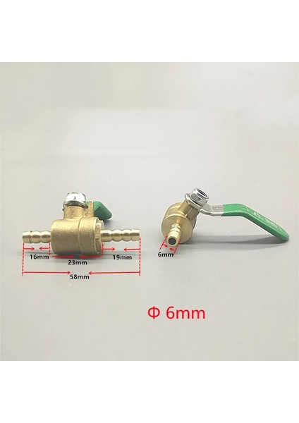 6mm-2 Yollu Stil Hortum Diken Y Tipi Üç 3 Yollu Pirinç Kapatma Küresel Vana Boru Tesisat Konnektör Adaptörü Yakıt Gaz Su Yağ Hava (Yurt Dışından)
