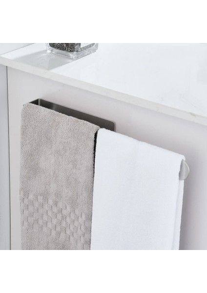 Gümüş Kısa Tarzı Paslanmaz Çelik Havlu Askısı Banyo Depolama Tutucu Yumruk Ücretsiz Siyah Havlu Askısı Havlu Askısı Banyo Kağıt Tutucu (Yurt Dışından)