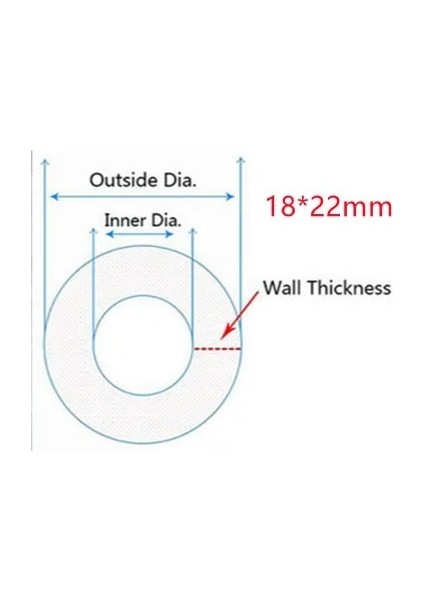 Mingjin Shop2 18X22MM Tarzı 3 Metre Metre Şeffaf Gıda Sınıfı Silikon Tüp Esnek Bahçe Kauçuk Hortum Akvaryum Yumuşak Boru Silikon Boru (Yurt Dışından)