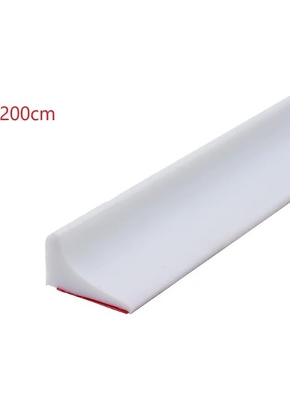 Beyaz 200CM Tarzı Silikon Banyo Su Tutma Şeridi Çok Boyutlu Renkli Çamaşır Makinesi Havzası Soba Kuru ve Islak Ayırma Duş Barajı Bariyeri (Yurt Dışından)