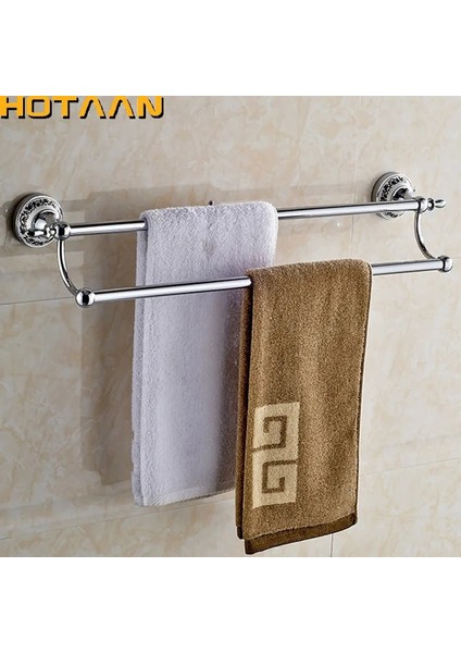 L 45 cm Tarzıdır Krom Kaplama Duvara Monte Paslanmaz Çelik Çift Havlu Barlar Banyo Havlu Askısı Banyo Aksesuarları Havlu Askısı Hytc (Yurt Dışından)