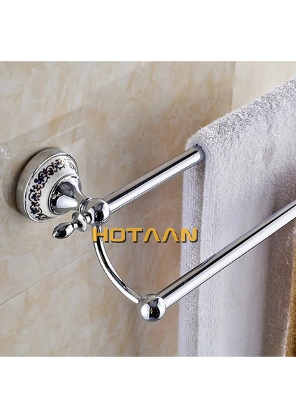 L 45 cm Tarzıdır Krom Kaplama Duvara Monte Paslanmaz Çelik Çift Havlu Barlar Banyo Havlu Askısı Banyo Aksesuarları Havlu Askısı Hytc (Yurt Dışından)