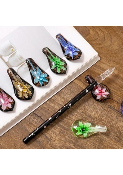 Donanma 2 Tarzı Şık Kalemlik Parlak Renkli Cam Çok Kullanımlı Şık Çiçek Desenli Fırça Kalemlik Öğrenci Hediyeleri (Yurt Dışından) fırsatları