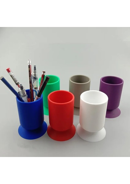 Bir Stil Vantuzlu Yaratıcı Silikon Kalemlik Kalem Standı Kalem Pot Makyaj Fırça Konteyner Masa Düzenleyici Depolama Kırtasiye (Yurt Dışından) fiyatları