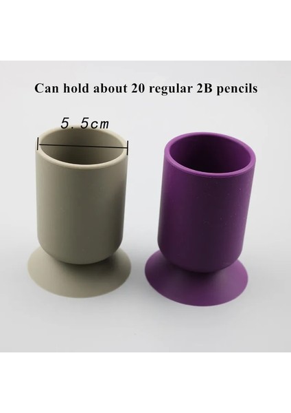 Bir Stil Vantuzlu Yaratıcı Silikon Kalemlik Kalem Standı Kalem Pot Makyaj Fırça Konteyner Masa Düzenleyici Depolama Kırtasiye (Yurt Dışından) indirimleri