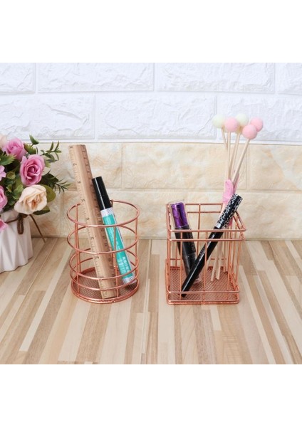 Bir Stil Gül Altın Metal Kalemlik Kutusu Kasa Masası Kırtasiye Ofis Okul Masası Malzemeleri (Yurt Dışından) fırsatları