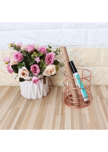 B Tarzı Gül Altın Metal Kalemlik Kutusu Kasa Masası Kırtasiye Ofis Okul Masası Malzemeleri (Yurt Dışından) indirimleri