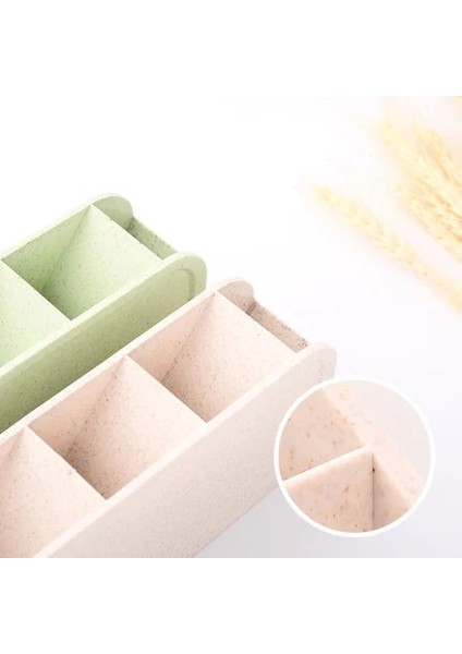 Beyaz Stil Yaratıcı Moda Eğik Kalemlik Buğday Sapı Kore Tarzı Çok Fonksiyonlu Masaüstü Saklama Kutusu Ofis Kırtasiye Kawaii (Yurt Dışından) fırsatları