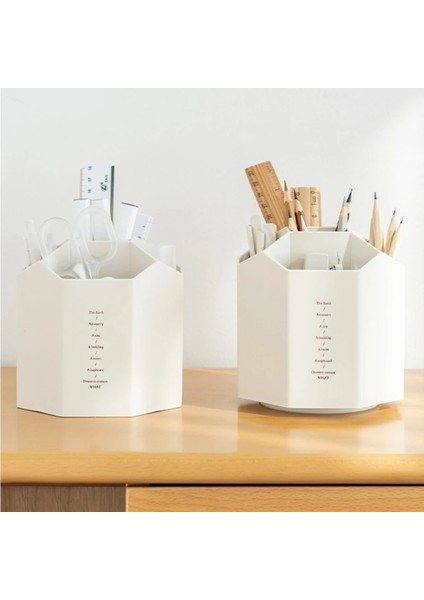 Pembe Tarzı Masaüstü Kalemlik 360 ° Dönen 5 Izgara Kalem Standı Pot Depolama Organizatör Ev Ofis Malzemeleri (Yurt Dışından) modelleri