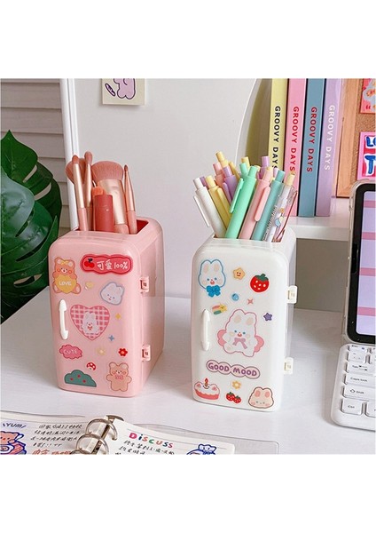 Etiket Bir Stil Kawaii Organizatör Çok Fonksiyonlu Buzdolabı Kalemlik Sevimli Büyük Kapasiteli Masaüstü Organizatör Depolama Yaratıcı Tüp Kalem Kutusu (Yurt Dışından) indirimleri