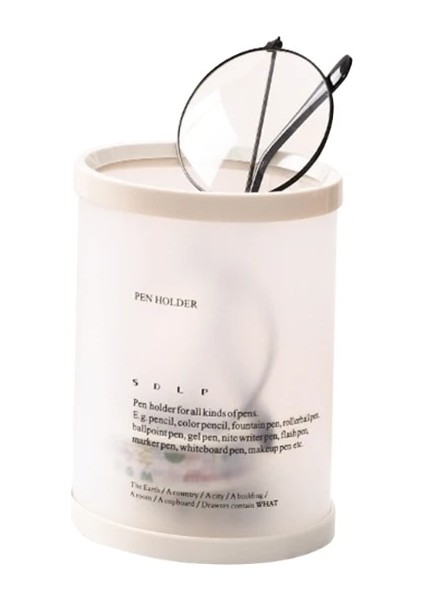 Bej Tarzı Nefis Öğrenci Kırtasiye Tutucu Silindir Masa Kalemler Tutucu Çocuklar Için Büyük Kapasiteli Homeofficeschool Malzemeleri (Yurt Dışından)