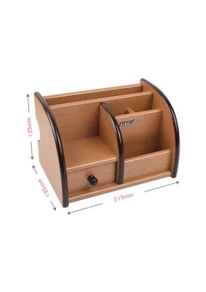 Açık Kahverengi Renk Stili Lüks Ahşap Masa Düzenleyici Ofis Büro Kalemlik Çekmeceli Ahşap Sıralayıcı (Yurt Dışından) indirimleri