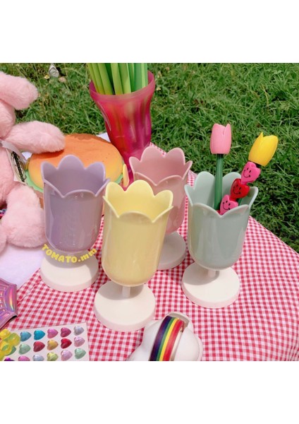 Sarı Stil Güzel Çiçek Kalemliköğrenci Dekoratif Masaüstü Organizatör Kozmetik Saklama Kutusu Kawaool Kırtasiye (Yurt Dışından) fiyatları