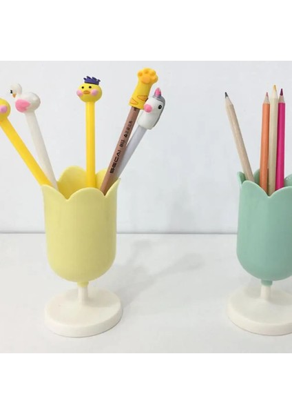 Sarı Stil Güzel Çiçek Kalemliköğrenci Dekoratif Masaüstü Organizatör Kozmetik Saklama Kutusu Kawaool Kırtasiye (Yurt Dışından) modelleri