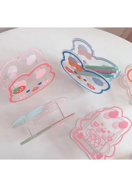 Bir Stil Ayı Skysonıc Akrilik Sevimli Ayı Çiçek Kalemlik Çok Fonksiyonlu Masaüstü Organizatör Şeffaf Saklama Kutusu Kawaool Kırtasiye (Yurt Dışından) fırsatları