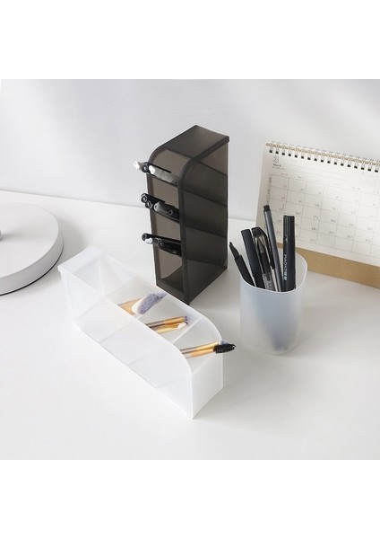 Beyaz Stil Yeni Varış Macaron Renkli Masaüstü Organizatör Çıkartmalar ile Sevimli Kalemlik Kawaii Makyaj Ruj Saklama Kutusu Okul Kırtasiye (Yurt Dışından) fiyatları