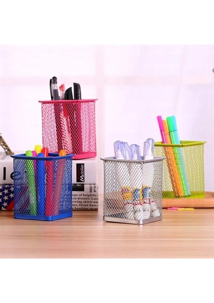 Bk1 Stili Metal Depolama Örgü Kalem Standı Kalem Kutusu Kalemlik Ofis Masası Kalem Kırtasiye Tutacağı Masa Düzenleyici Standı (Yurt Dışından) fırsatları