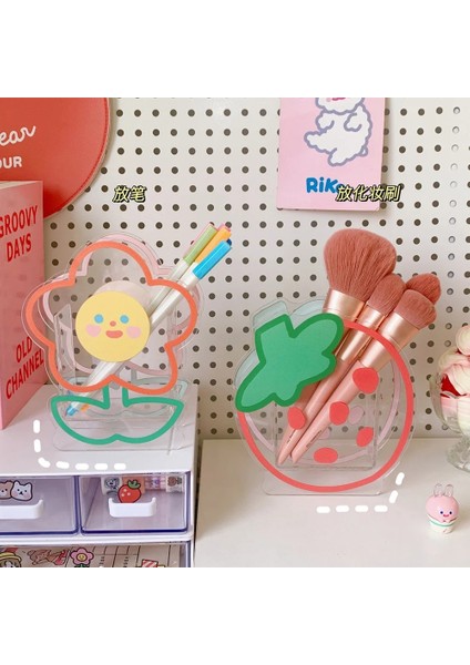 Sarı Ördek Stili Kawaii Çiçek Kalemlik Akrilik Masa Düzenleyici Ofis Organizatör Öğrenci Masaüstü Saklama Kutusu Varil Vazo Kırtasiye Kalem Kutusu (Yurt Dışından) modelleri