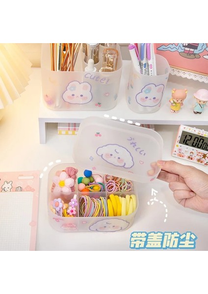 25 Adet Turuncu Kız Stili Kalemlik Masa Düzenleyici Masaüstü Saklama Kutusu Pp Plastik Toz Geçirmez Basit Yurt Kozmetik Çok Katmanlı Fg Kutusu (Yurt Dışından) fırsatları