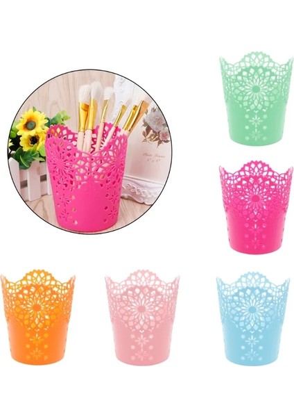 Gösteri Tarzı Olarak Hollow Çiçek Fırça Depolama Kalem Kalem Pot Tutucu Konteyner Masa Organizatör Hediye (Yurt Dışından) indirimleri