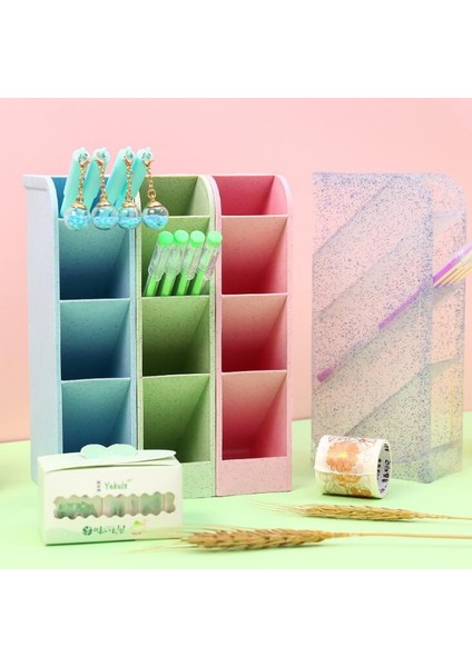 Bej Tarzı Skysonıc Yaratıcı Büyük Kapasiteli Sevimli Plastik Kalemlik Masa Düzenleyici Saklama Kutusu Kawaii Kalemlik Okul Ofis Kırtasiye (Yurt Dışından) fiyatları