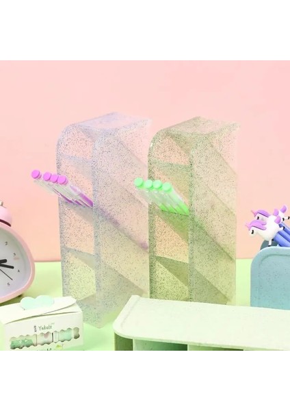 Bej Tarzı Skysonıc Yaratıcı Büyük Kapasiteli Sevimli Plastik Kalemlik Masa Düzenleyici Saklama Kutusu Kawaii Kalemlik Okul Ofis Kırtasiye (Yurt Dışından) fırsatları