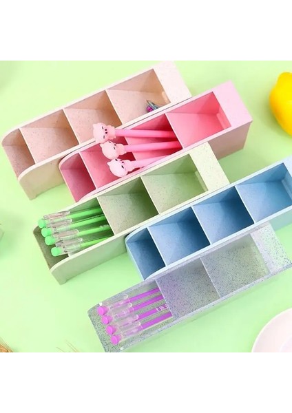 Bej Tarzı Skysonıc Yaratıcı Büyük Kapasiteli Sevimli Plastik Kalemlik Masa Düzenleyici Saklama Kutusu Kawaii Kalemlik Okul Ofis Kırtasiye (Yurt Dışından) indirimleri