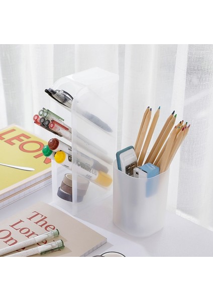 Büyük Eğik Uç Stili Dekoratif Mat Pp Kalem Bardak Makyaj Araçları Tutucu Uzaktan Kumanda Tutucu Eğik Yerleştirme Istiflenebilir Eğimli Kalemlik (Yurt Dışından) fırsatları