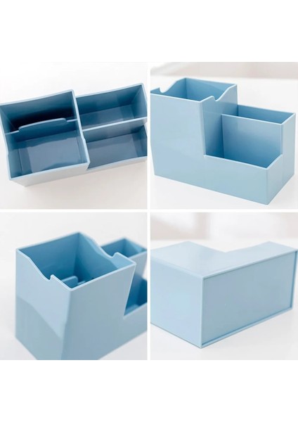 Mavi Stil Depolama Masası Kalemlik Ofis Okul Malzemeleri Saklama Kutusu Renkli Plastik Kutu Masa Kalemi Kalem Düzenleyici Cep Telefonu Braketi (Yurt Dışından) indirimleri