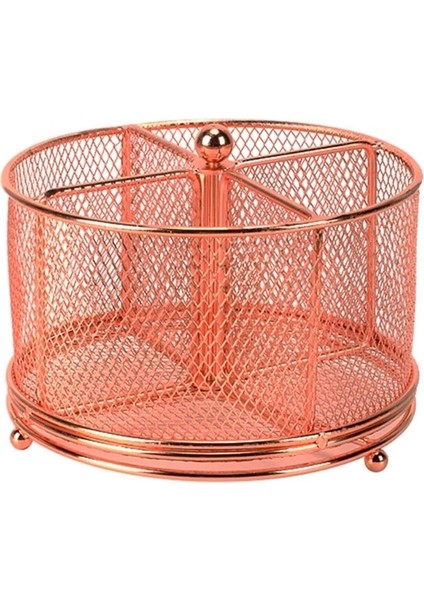 B Tarzı Yaratıcı Gül Altın 3-Izgara 4-Izgara Kalemlik Masaüstü Örgü Kalemlik Dönebilen Masa Organizatör Tutacağı Masa Süslemeleri Ev Için (Yurt Dışından)