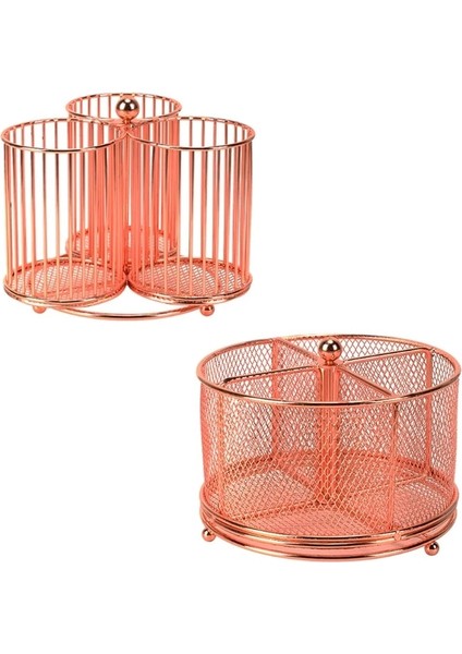 B Tarzı Yaratıcı Gül Altın 3-Izgara 4-Izgara Kalemlik Masaüstü Örgü Kalemlik Dönebilen Masa Organizatör Tutacağı Masa Süslemeleri Ev Için (Yurt Dışından) fırsatları