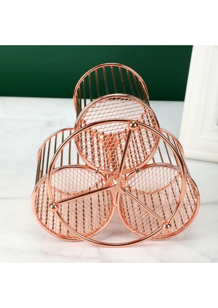 B Tarzı Yaratıcı Gül Altın 3-Izgara 4-Izgara Kalemlik Masaüstü Örgü Kalemlik Dönebilen Masa Organizatör Tutacağı Masa Süslemeleri Ev Için (Yurt Dışından) indirimleri