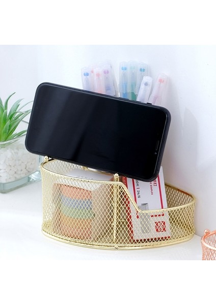 Altın Tarzı Nefis Gül Altın Örgü Kalemlik Üçgen Şeklindeki Metal Kırtasiye Depolama Tutucu Ofis Ev Okulu Için 3 Bölme (Yurt Dışından) fiyatları