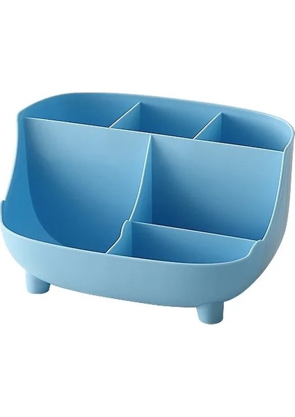 D Stili Yaratıcı 6 Gird Masaüstü Organizatör Kalemlik Çok Fonksiyonlu Masa Makyaj Kalem Depolama Standı Kutusu Okul Ofis Kırtasiye (Yurt Dışından)