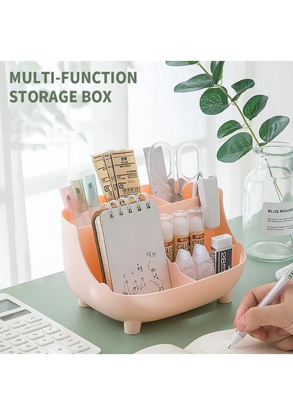 D Stili Yaratıcı 6 Gird Masaüstü Organizatör Kalemlik Çok Fonksiyonlu Masa Makyaj Kalem Depolama Standı Kutusu Okul Ofis Kırtasiye (Yurt Dışından) fiyatları