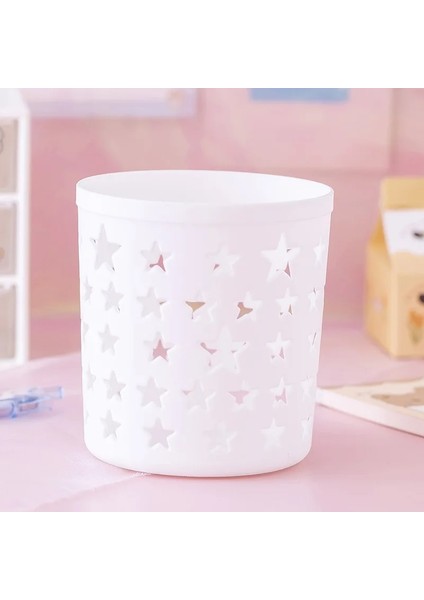 Beyaz Stil Yaratıcı Boş Yıldız Kalem Kalemlik Tutacağı Fırça Saklama Kabı Masa Düzenleyici Plastik Kırtasiye Kalemlik Ofis Malzemeleri (Yurt Dışından)