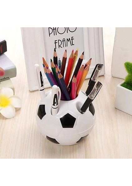 C Stili Kalemlik Ofis Öğrenci Kırtasiye Organizatör Kalemlik Masaüstü Saklama Kutusu Futbol Desenli Kalem Bardak Tutucu Kalem Pot (Yurt Dışından) fiyatları