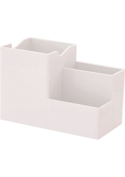 Beyaz Stil Masaüstü Kalemlik Organizatör Çok Fonksiyonlu Kırtasiye Konteyner Depolama Kozmetik Makyaj Araçları Raf Okul Ofis Eşyaları (Yurt Dışından)