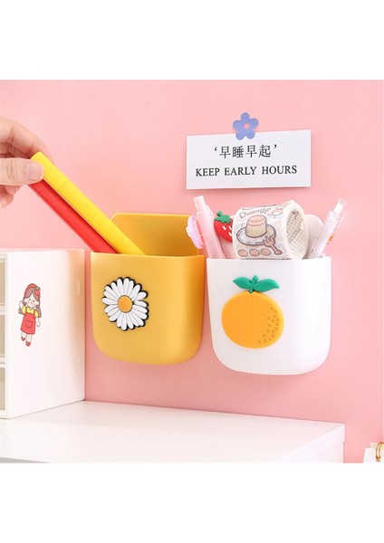 B Tarzı Sevimli Duvara Monte Saklama Kutusu Kawaii Kırtasiye Tutucu Masaüstü Organizatör Yaratıcı Çeşitli Eşyalar Depolama Malzemeleri Ofis Aksesuarları (Yurt Dışından)