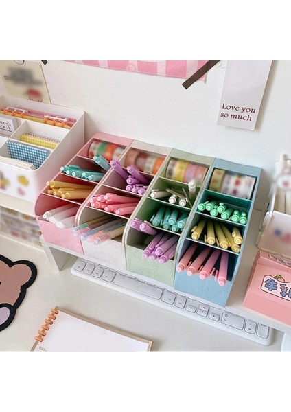 Koyu Gri Tarzı Kalemler Için Masa Düzenleyici Fırça Tutacağı Masa Kalemlik Okul Malzemeleri Için Korece Kawaii Kırtasiye ve Ofis Makyaj Düzenleyici (Yurt Dışından) modelleri