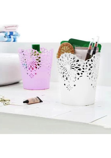 Kumral Tarzı 1 Adet Plastik Dantel Hollow Çiçek Kalem Pot Tutucu Fırça Saklama Kabı Masa Organizatör Kalemlik Hediyeler Ofis Okul Malzemeleri (Yurt Dışından) fiyatları