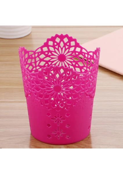 Kumral Tarzı 1 Adet Plastik Dantel Hollow Çiçek Kalem Pot Tutucu Fırça Saklama Kabı Masa Organizatör Kalemlik Hediyeler Ofis Okul Malzemeleri (Yurt Dışından) modelleri