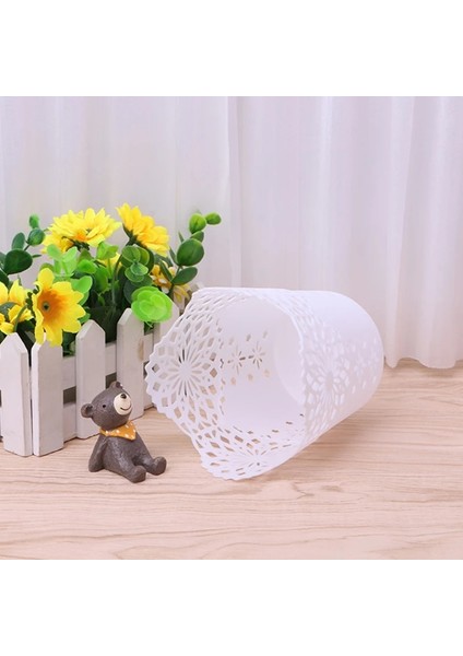 Kumral Tarzı 1 Adet Plastik Dantel Hollow Çiçek Kalem Pot Tutucu Fırça Saklama Kabı Masa Organizatör Kalemlik Hediyeler Ofis Okul Malzemeleri (Yurt Dışından) fırsatları