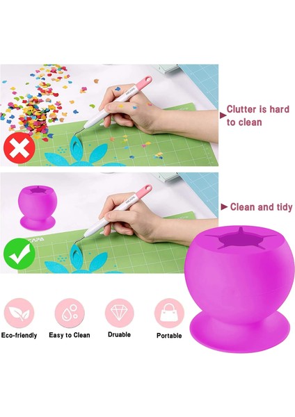 C Stili Yeni Taşınabilir Vinil Silikon Vantuz Tipi Emme Atık Plastik Toplayıcı Toplama Yardımcısı Dıy El Sanatları Atık Saklama Kutusu (Yurt Dışından) modelleri