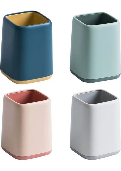 W Stili Masaüstü Dikromatik Kalemlik Kalem Makyaj Fırçası Saklama Kutusu Çok Fonksiyonlu Konteyner Ofis Kırtasiye Organizatör (Yurt Dışından) fırsatları