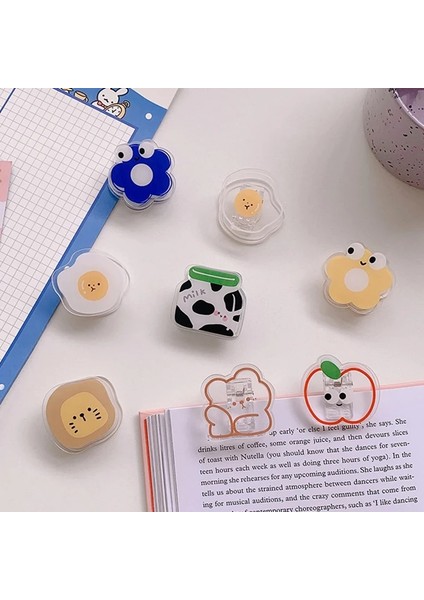 H11-DOSYA Klipleri Stili Sevimli Karikatür Yumurta Çiçek Dosya Klasörü Plastik El Hesabı Dekoratif Klip Çok Fonksiyonlu Ofis Kırtasiye Veri Sabitleme Klipsi (Yurt Dışından) fiyatları